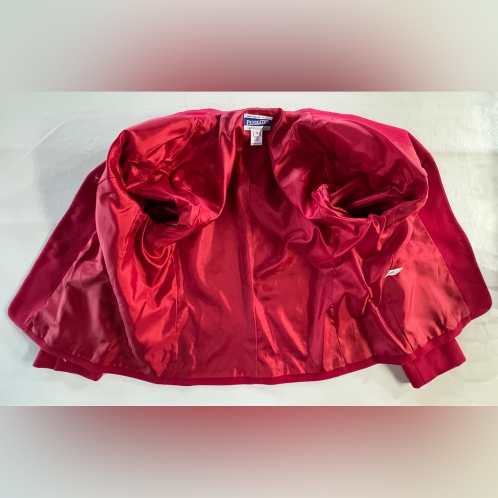 Pendleton Red Wool Blazer Fully Lined With Pocket… - image 7
